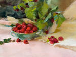 Raspberries in a Dish